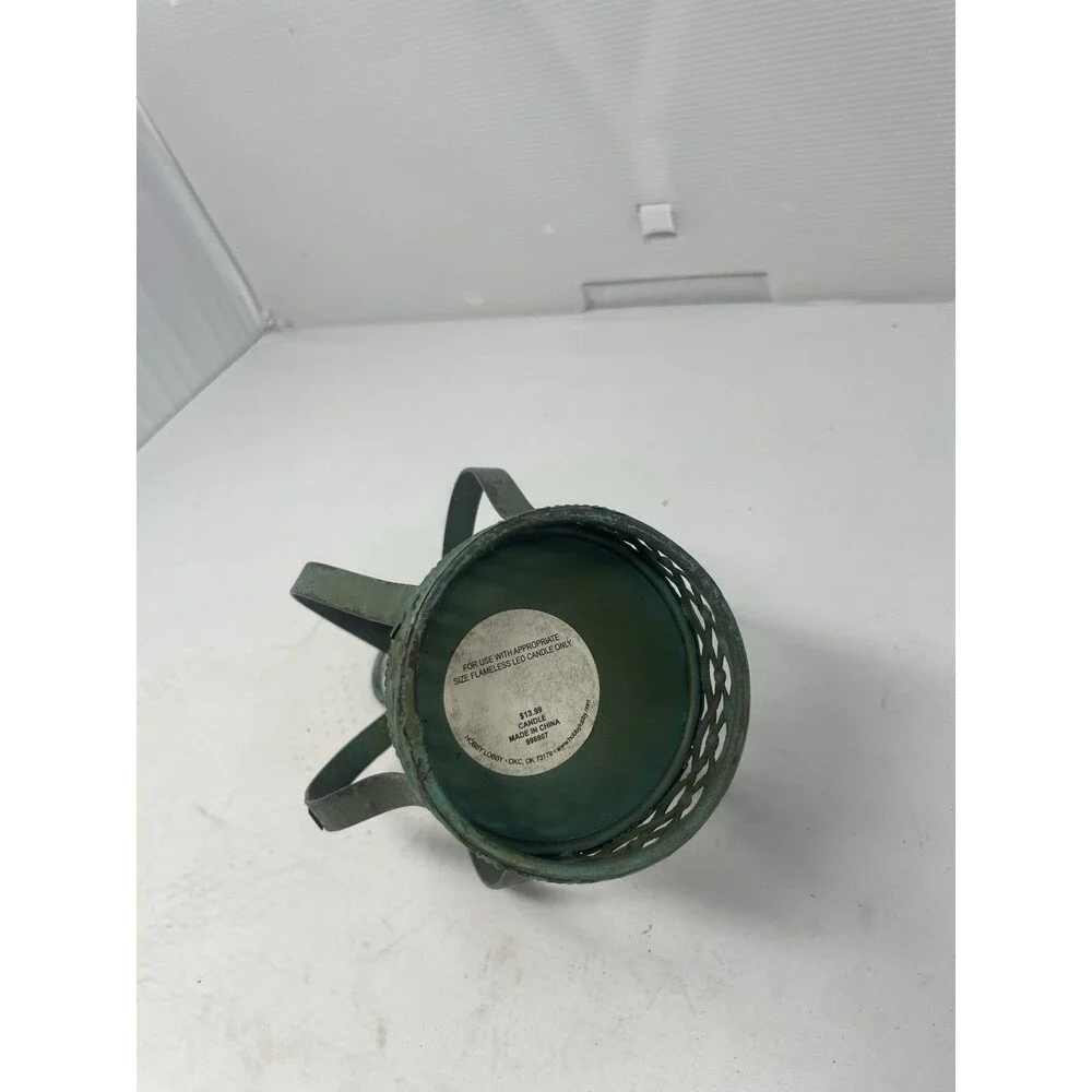 Rustic Green Crown Candle Holder Tea Light Candle Decor